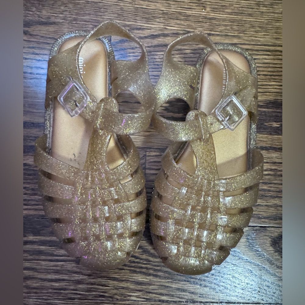 Mini Melissa Possession glitter jelly sandals